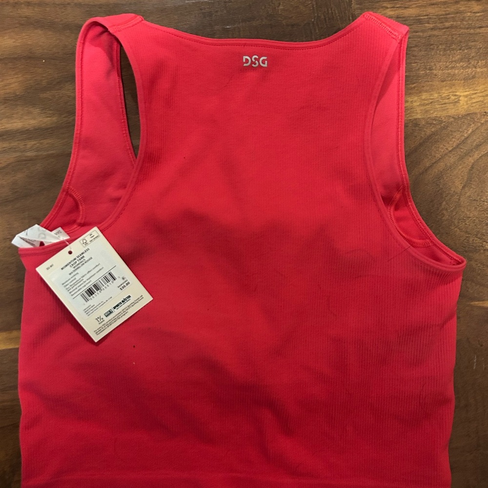 DSG Momentum Seamless Crop Tank in Watermelon